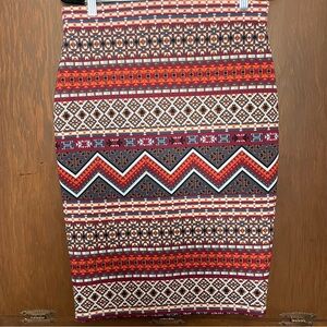 Gently used Sequin Hearts tribal print pencil skirt